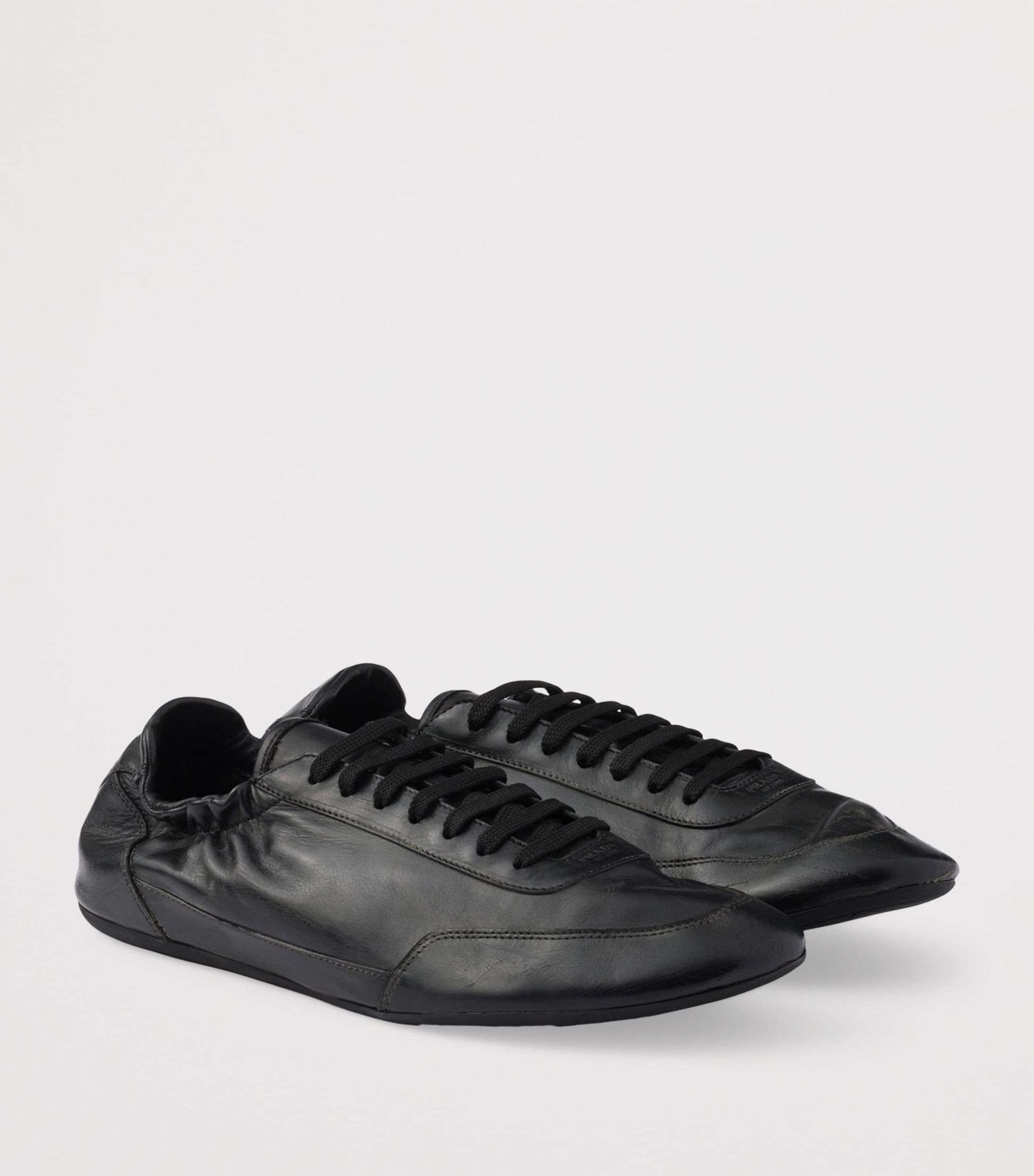 Prada Leather Collapse Sneakers