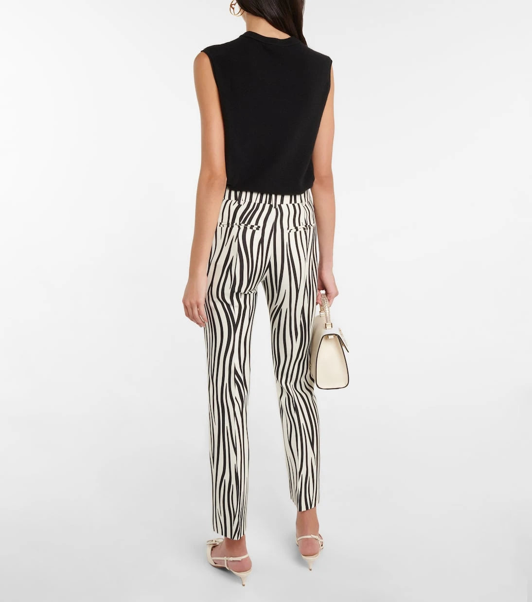 Valentino - Zebra-print wool-blend pants