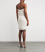 Pamella Roland Ivory Beaded Strapless Mini Dress