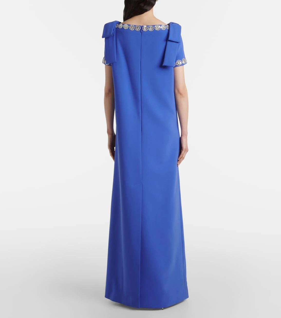 Carolina Herrera - Embroidered bow-detail crêpe gown