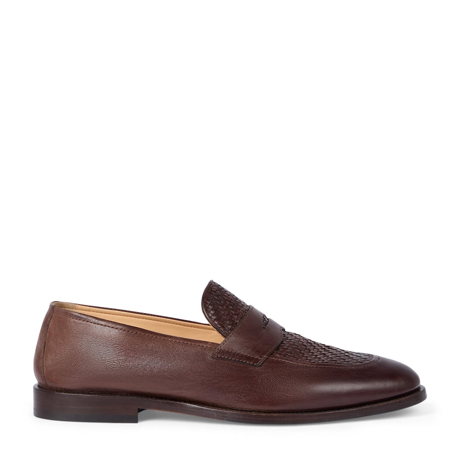 Leather Woven Loafers