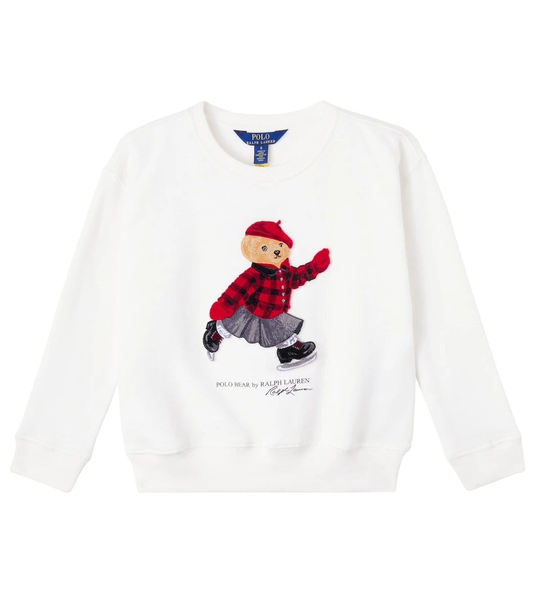 Polo Ralph Lauren Kids - سويت شيرت من الصوف المخلوط بالقطن بطبعة Polo Bear