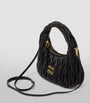 Miu Miu Black Small Matelassé Leather Wander Top-Handle Bag