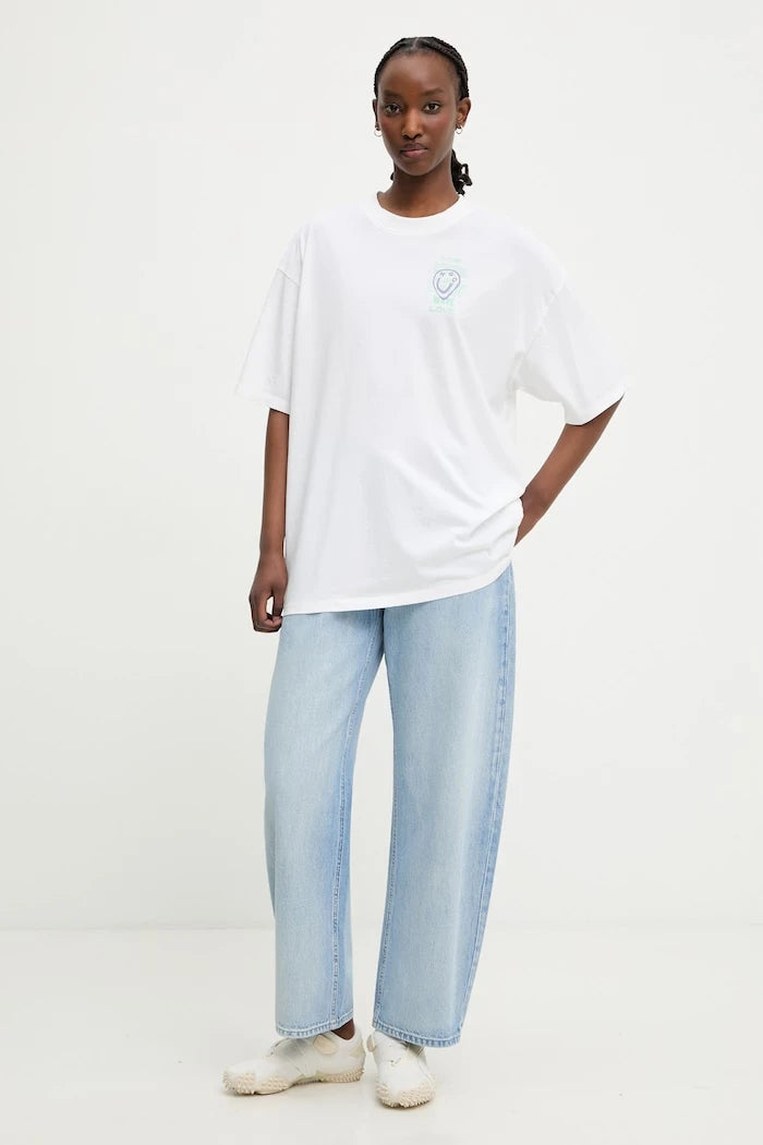 HUGO Blue тениска дамска от памук Oversized_Tee_B