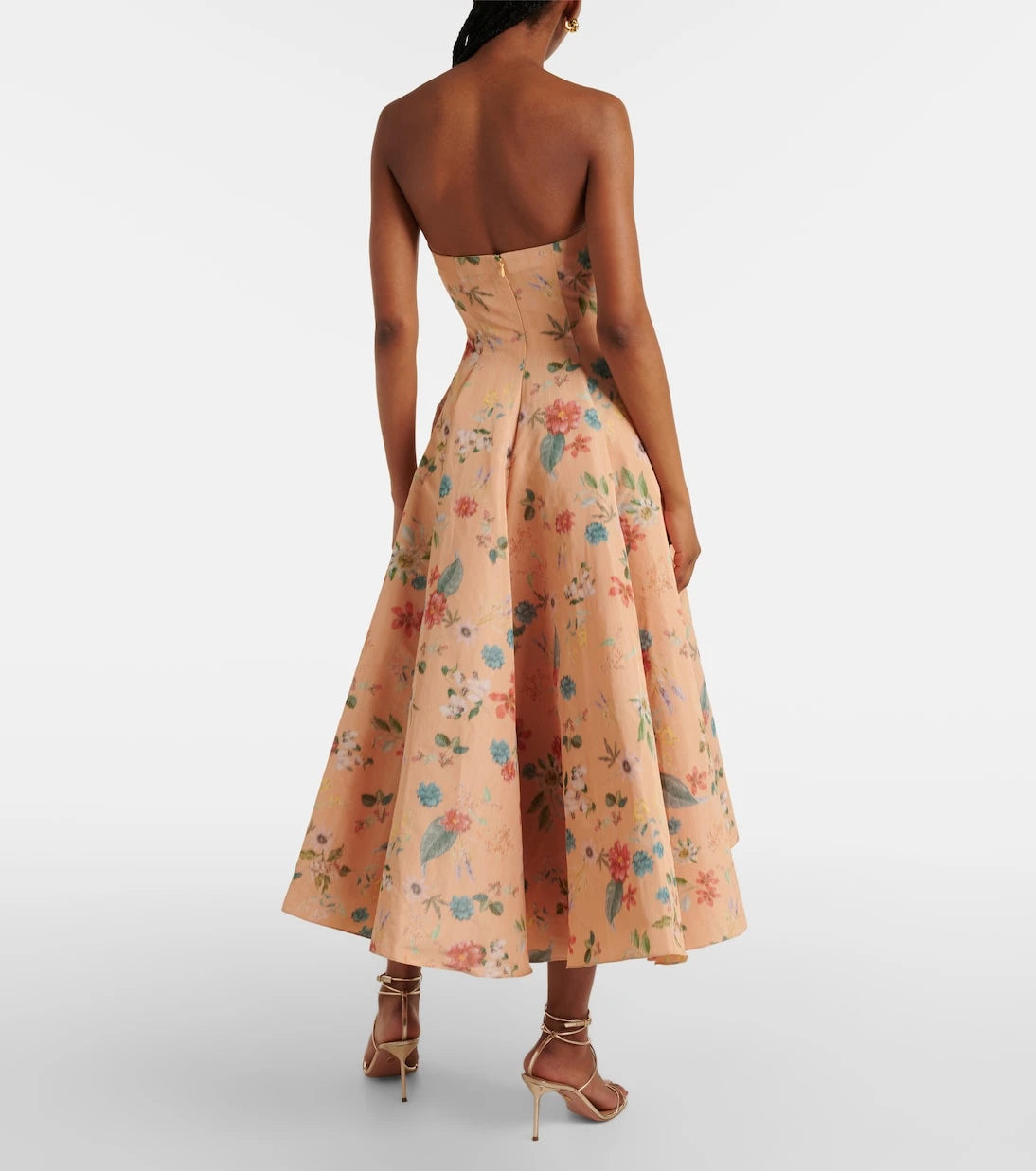 Markarian - Rousseau floral strapless midi dress