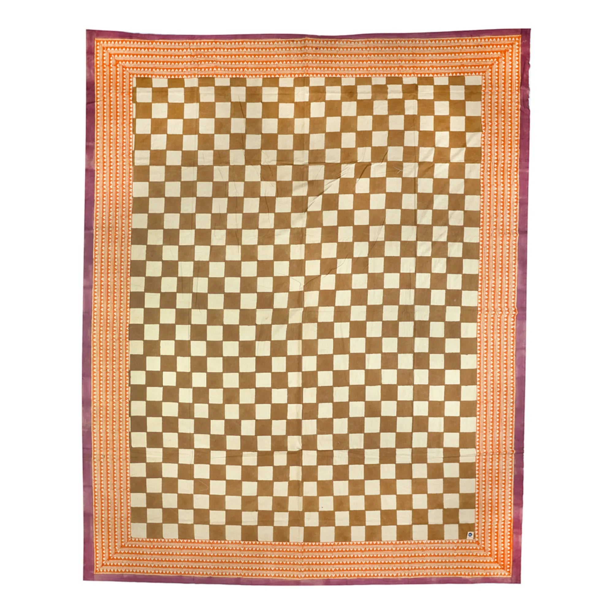 Doing Goods - Checkmate throw and cotton totebag | Mustard