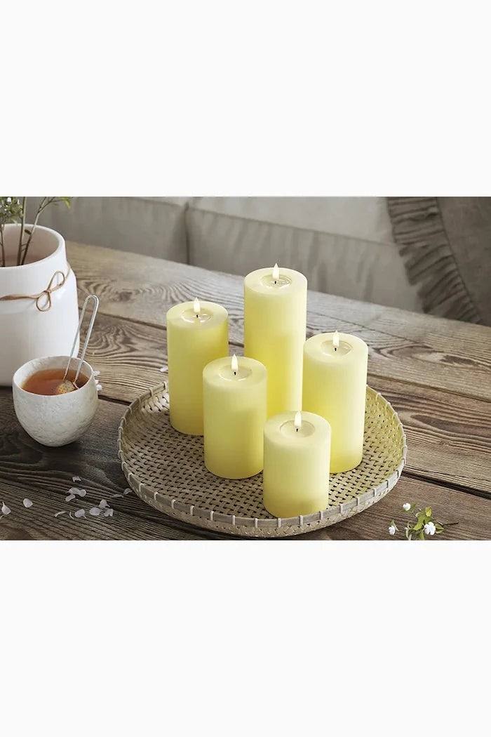 Led свещ Deluxe Homeart Lys Gul Bloklys 5 x 15 cm