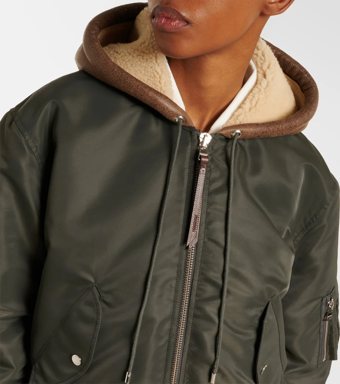 JW Anderson - Shearling-trimmed bomber jacket