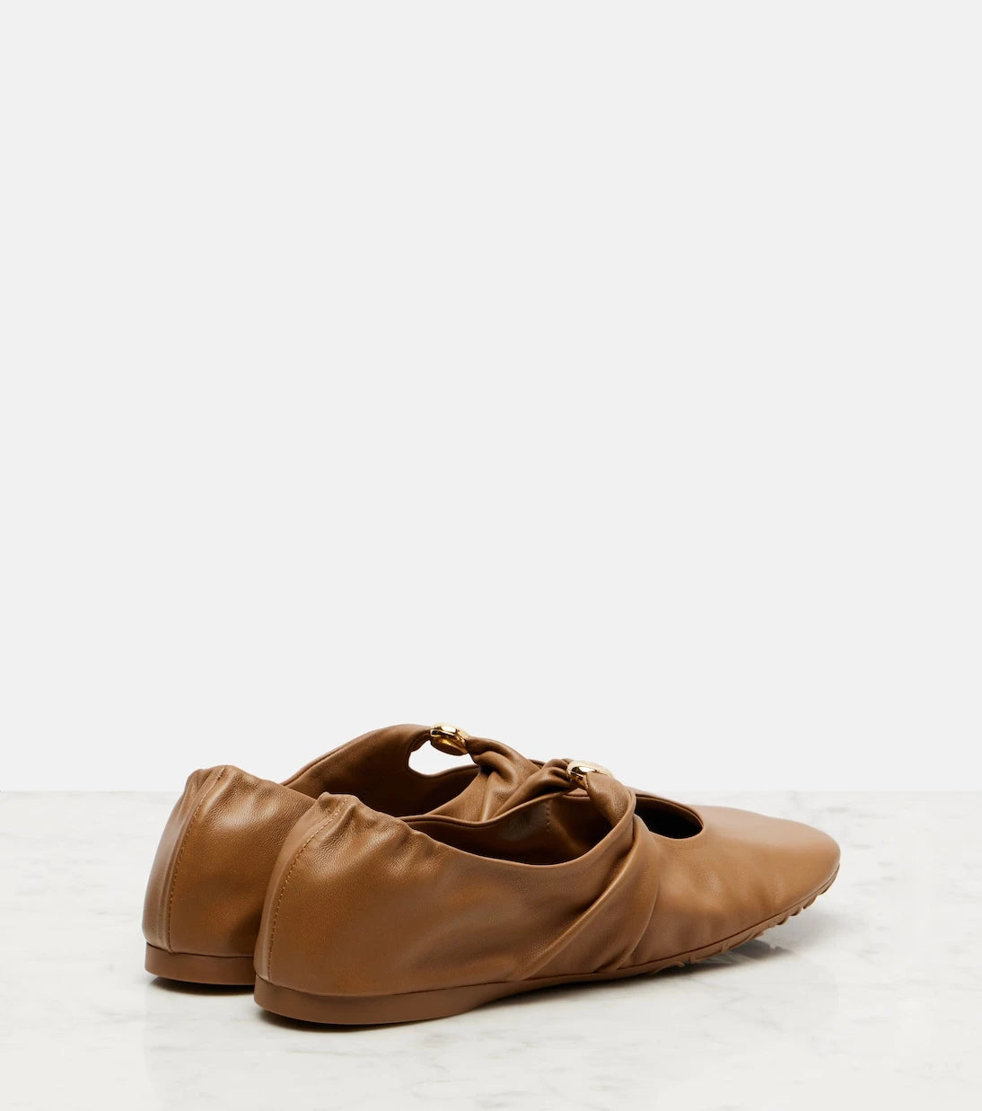 Loewe - Pebble leather ballet flats