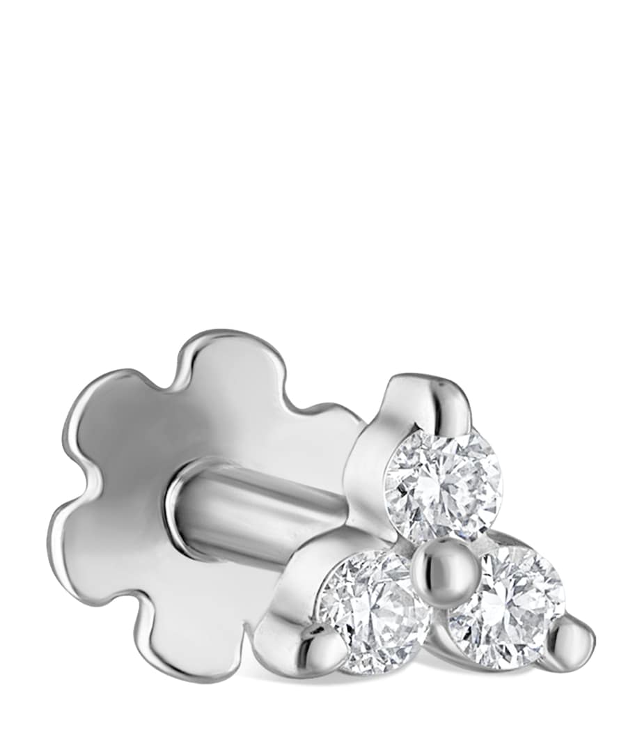 Maria Tash Diamond Trinity Threaded Stud Earring (3mm)