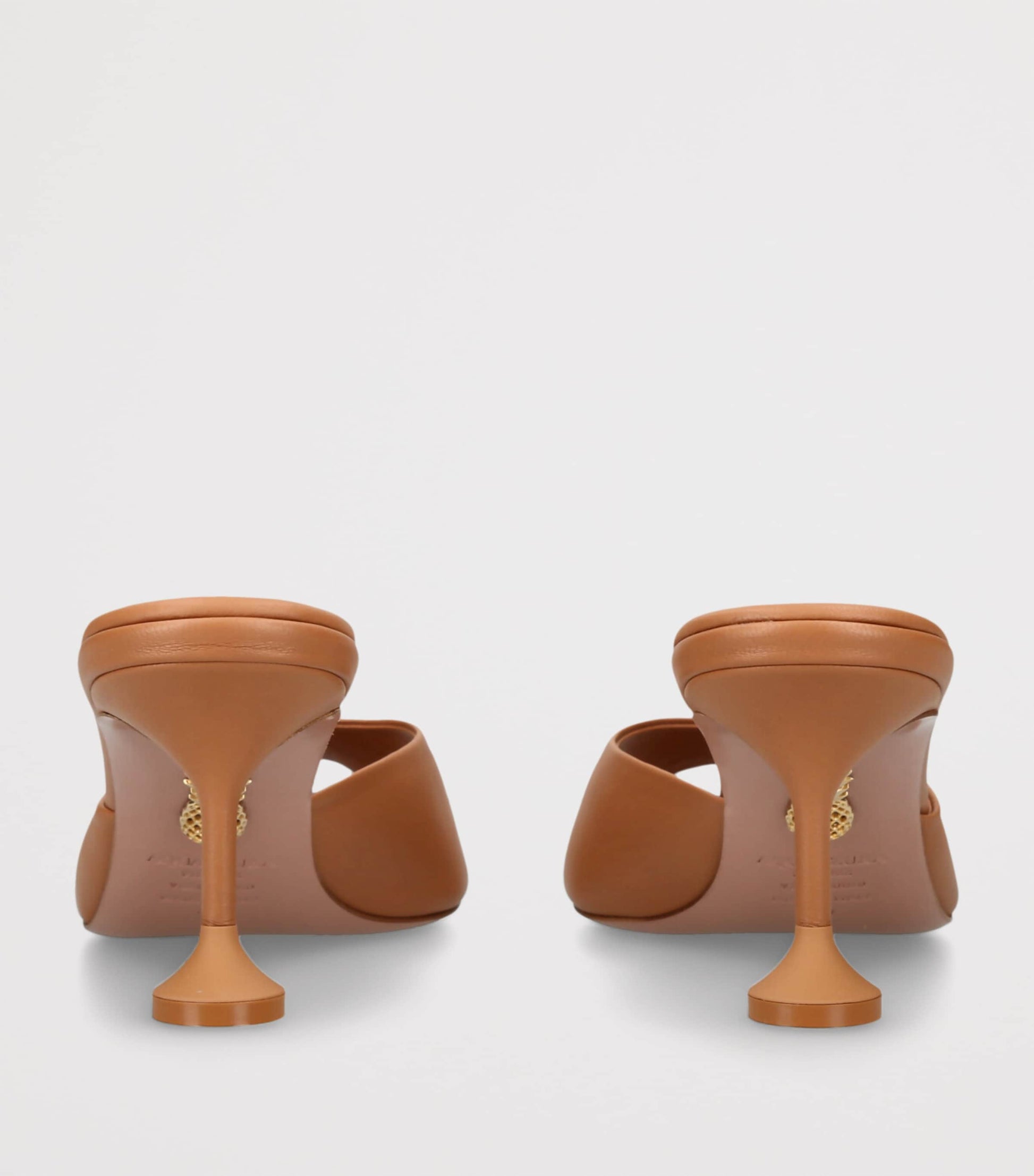 Brown Leather Bisous Mules 65