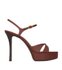 Saint Laurent Beige Debbie Platform Sandals 85
