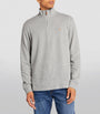 Polo Ralph Lauren Grey Cotton Quarter-Zip Sweater