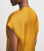 Yellow Silk Darby Midi Dress