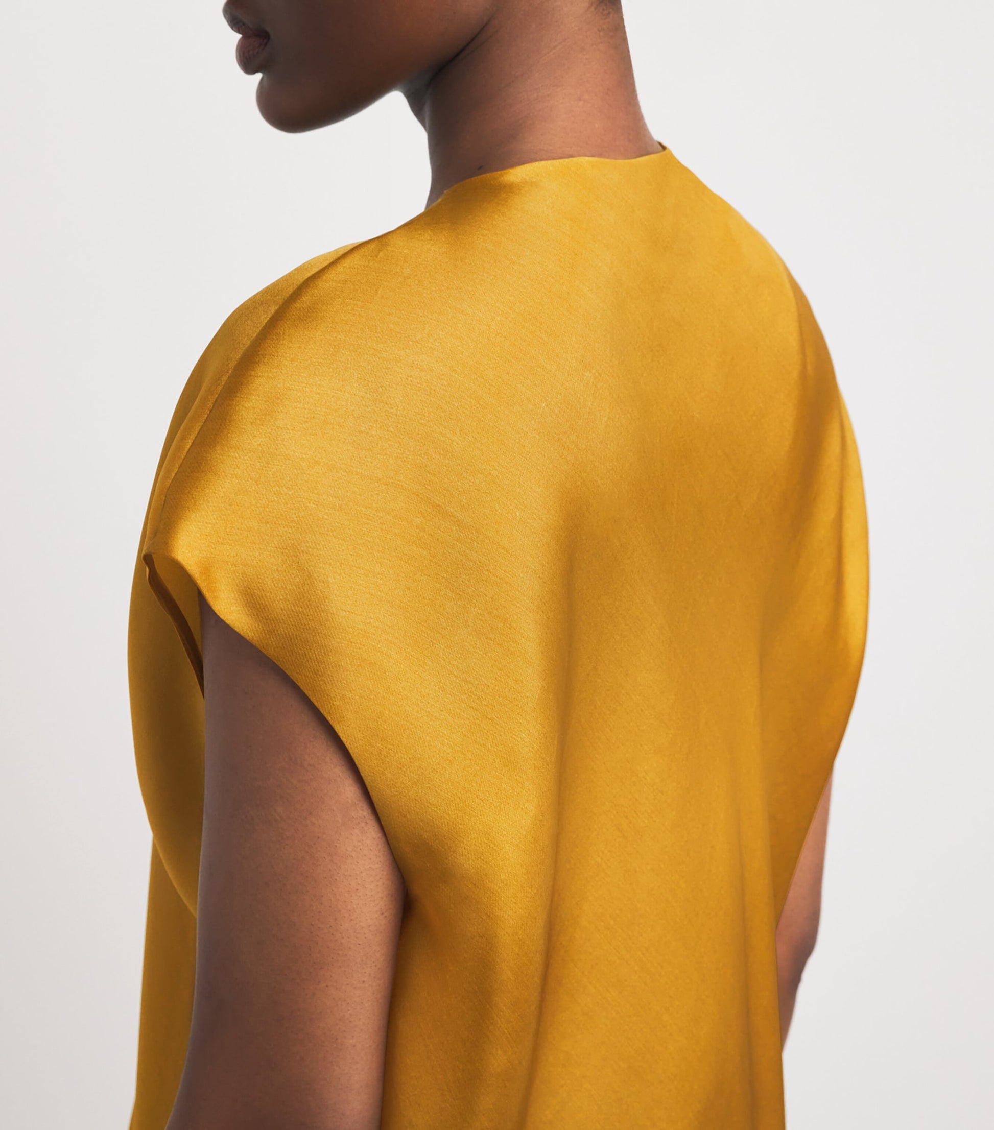 Yellow Silk Darby Midi Dress