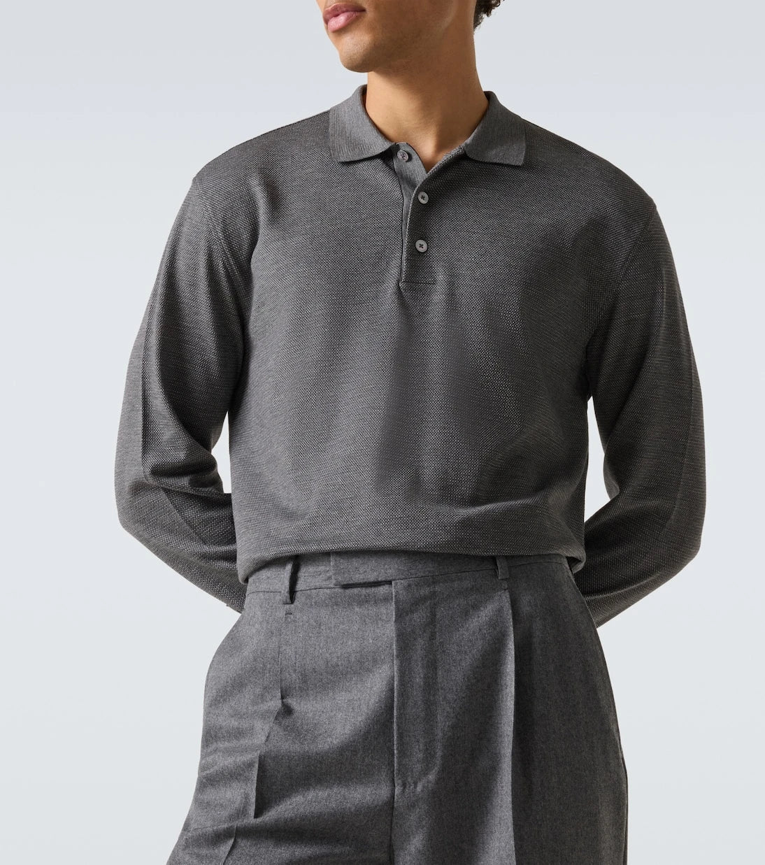 Zegna - Cotton and silk polo shirt