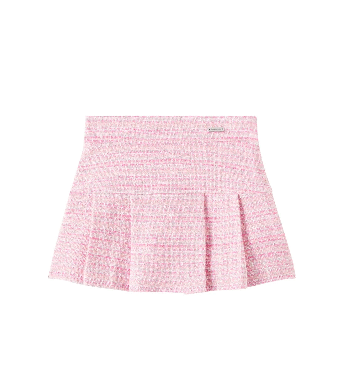 Monnalisa - Bouclé cotton-blend tweed skirt