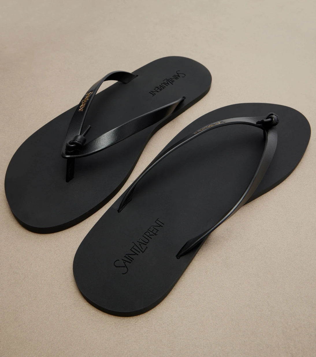 Saint Laurent - Pool leather thong sandals