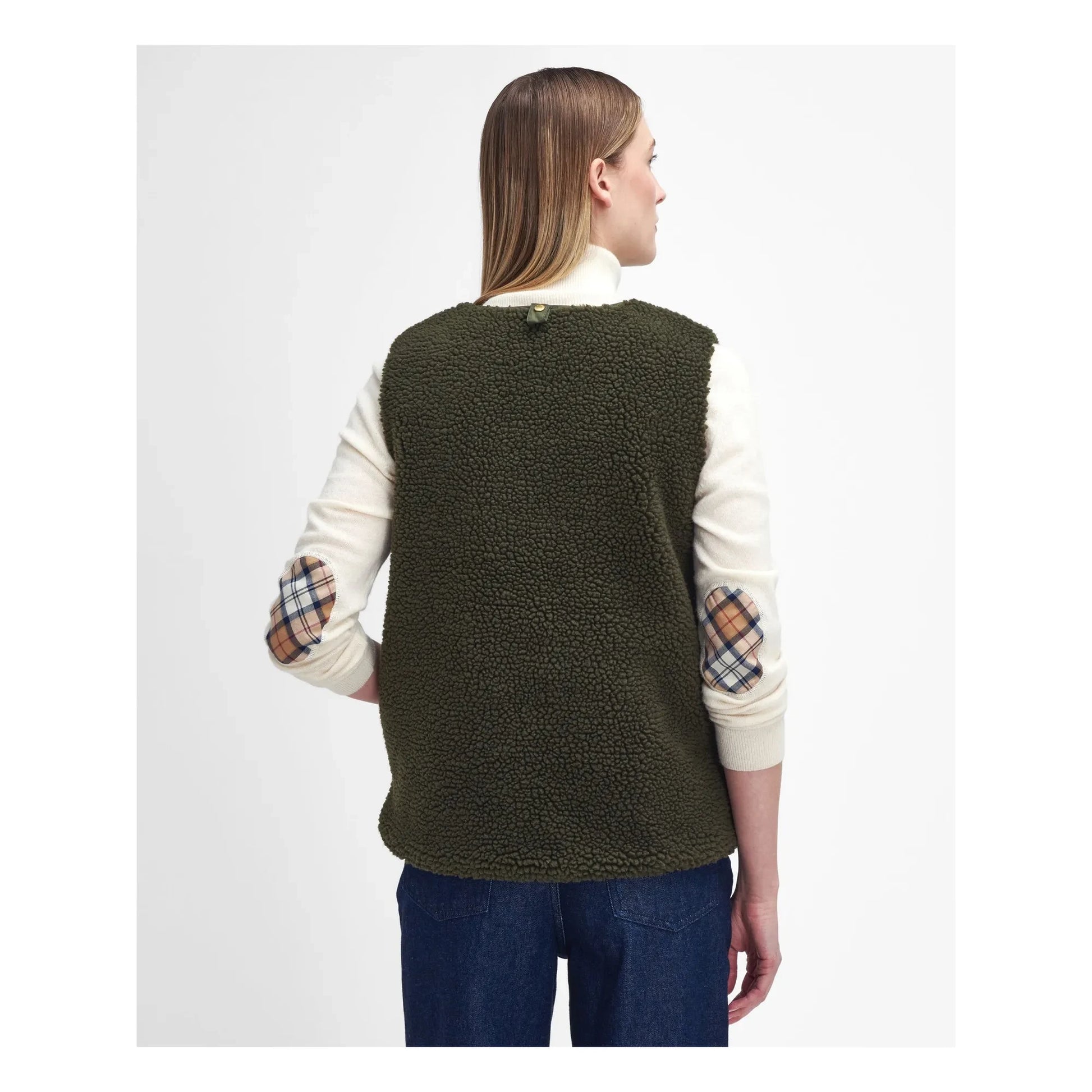 Barbour - Dulsie Shearling Sleeveless Jacket | Olive green