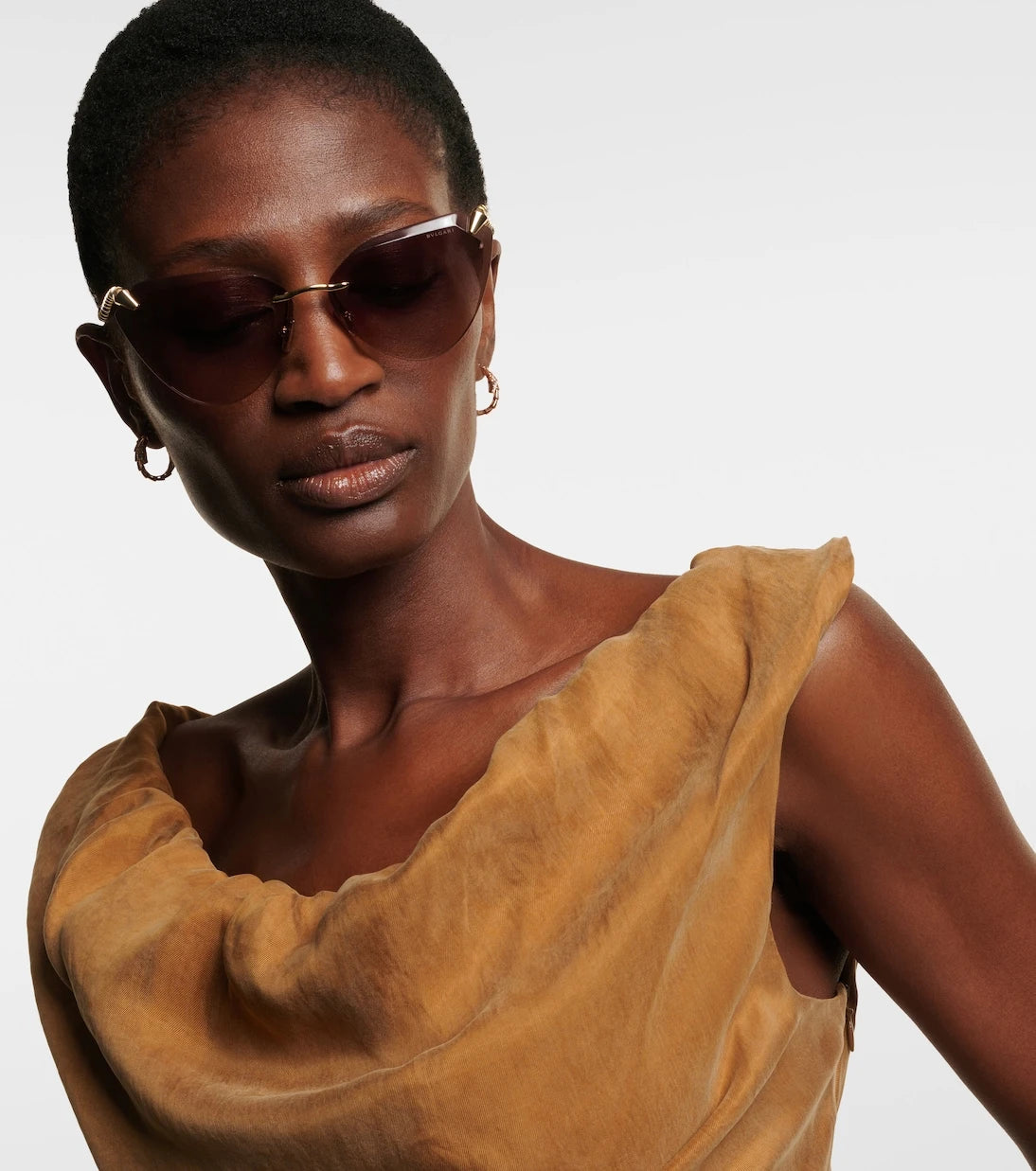 Bvlgari - Serpenti Viper rimless cat-eye sunglasses