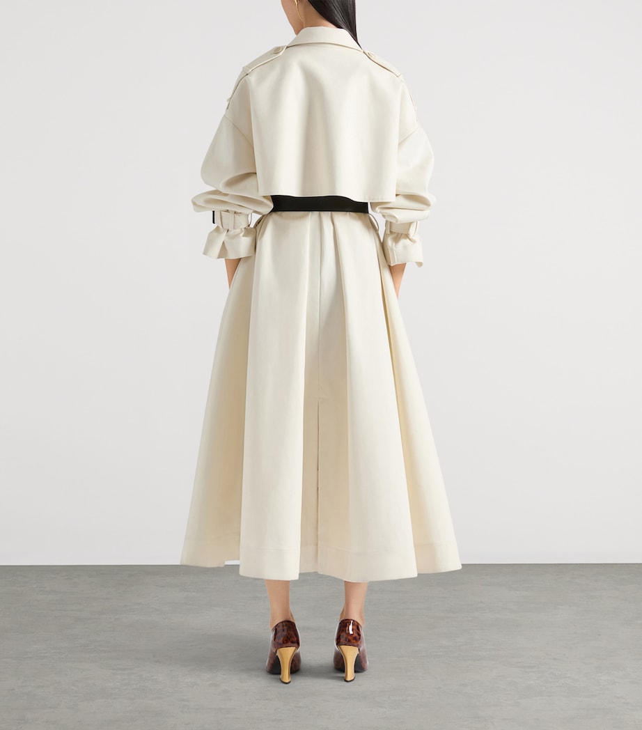 Givenchy Ivory Cotton Belted Trench Coat