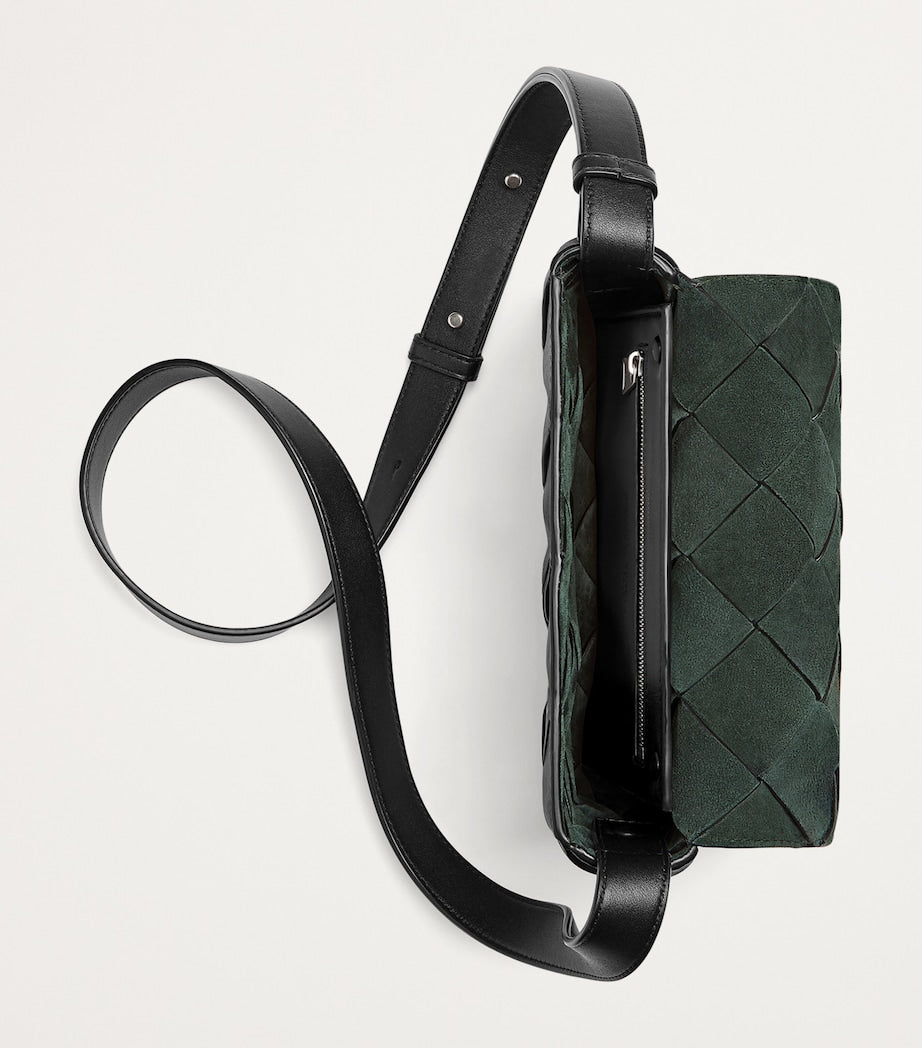 Bottega Veneta Suede Intreccio Diago Cross-Body Bag