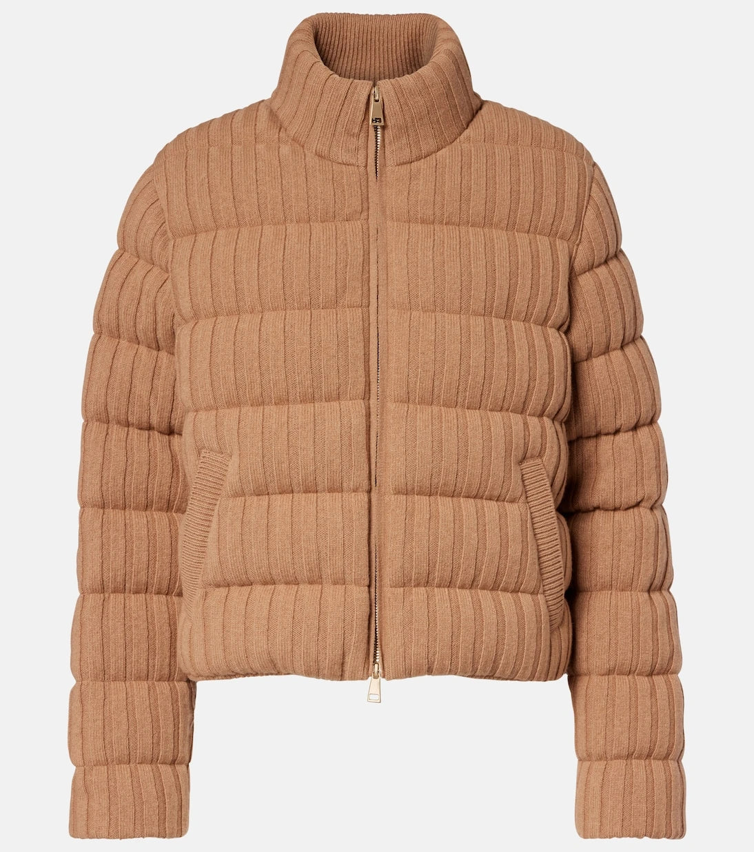 Moncler - جاكيت مبطن بالريش من الصوف والكشمير