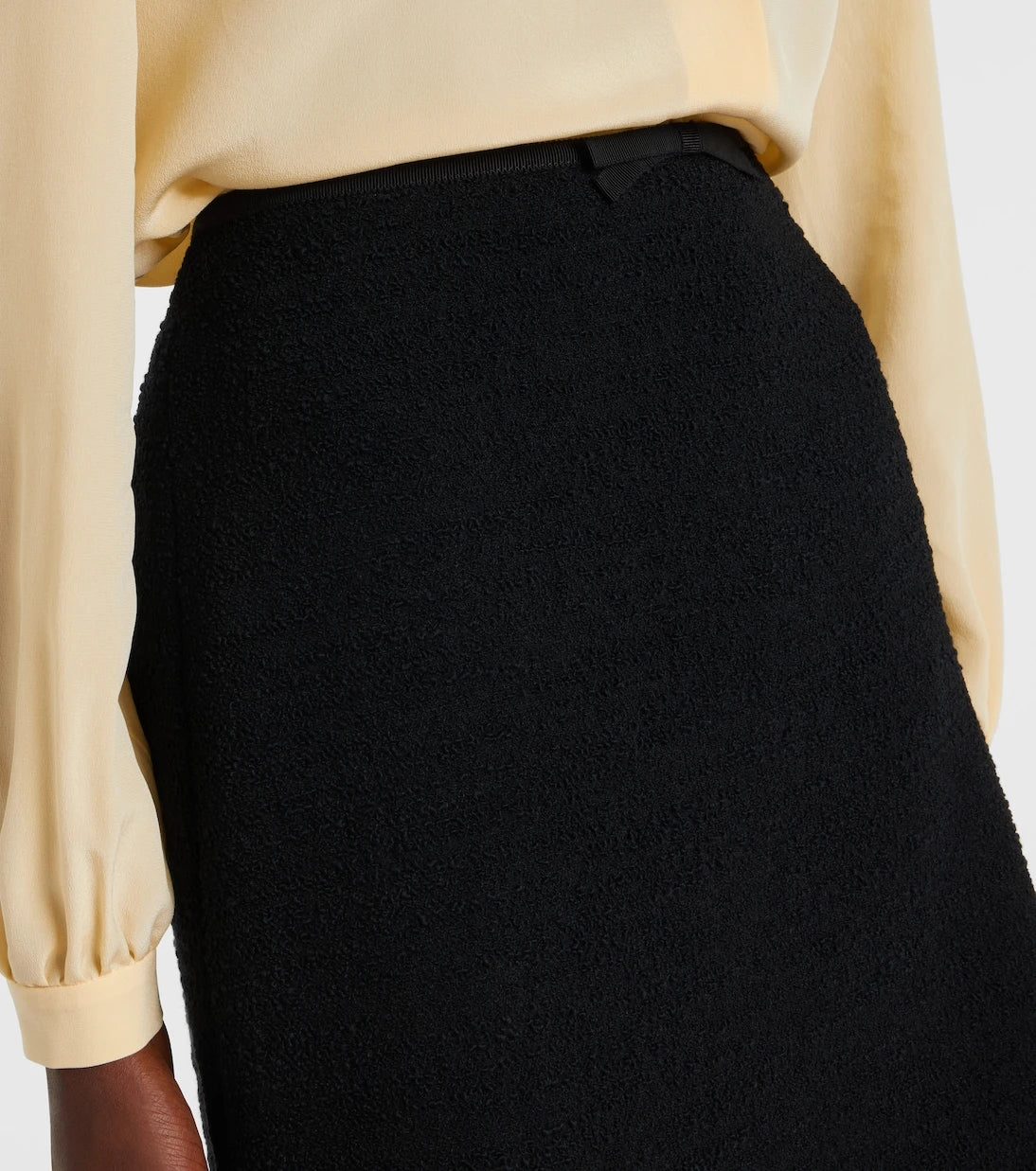 Valentino - Ruffled wool-blend miniskirt