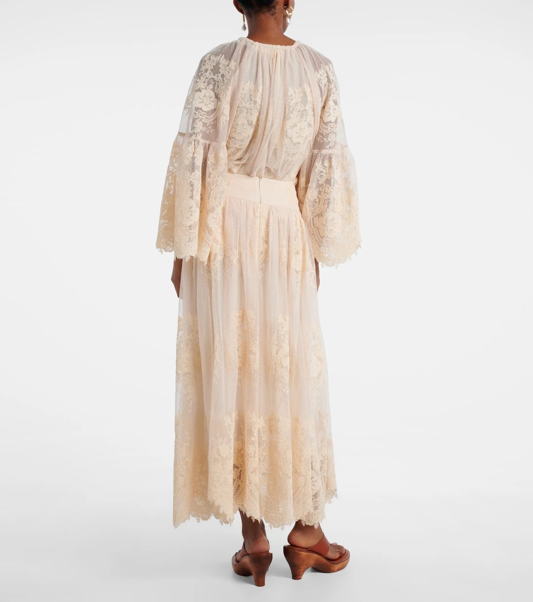 Zimmermann - Hypnotic floral lace maxi skirt