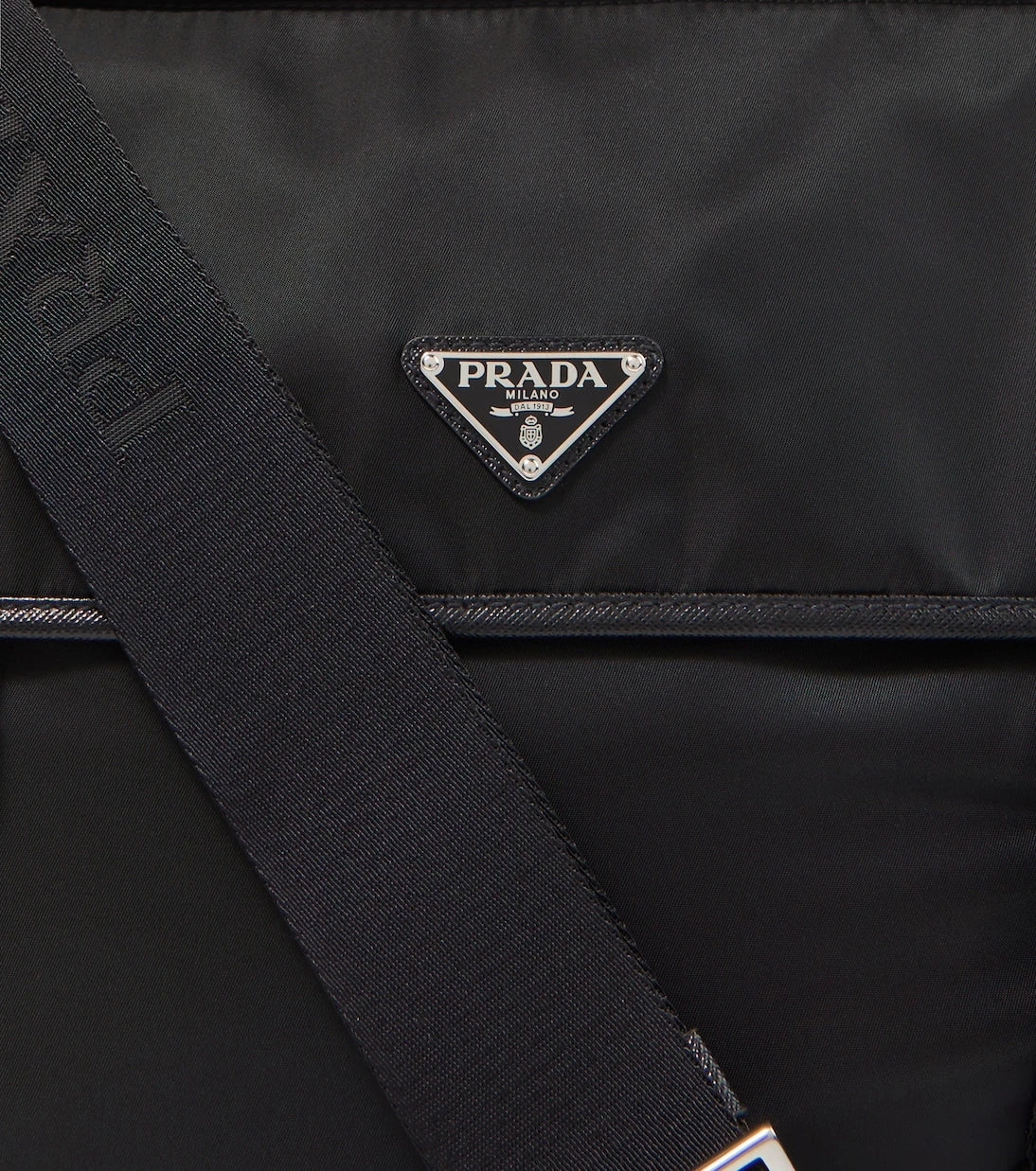 Prada - Leather-trimmed Re-Nylon messenger bag