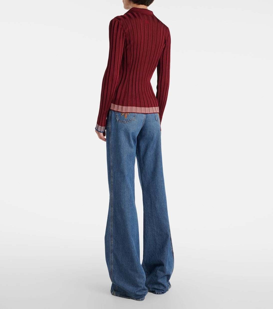 Etro - Fitilli örgü polo kazak
