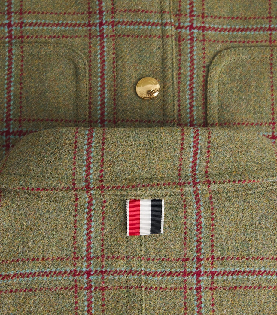 Green Wool Utility Patch Pocket Shirt Jacket