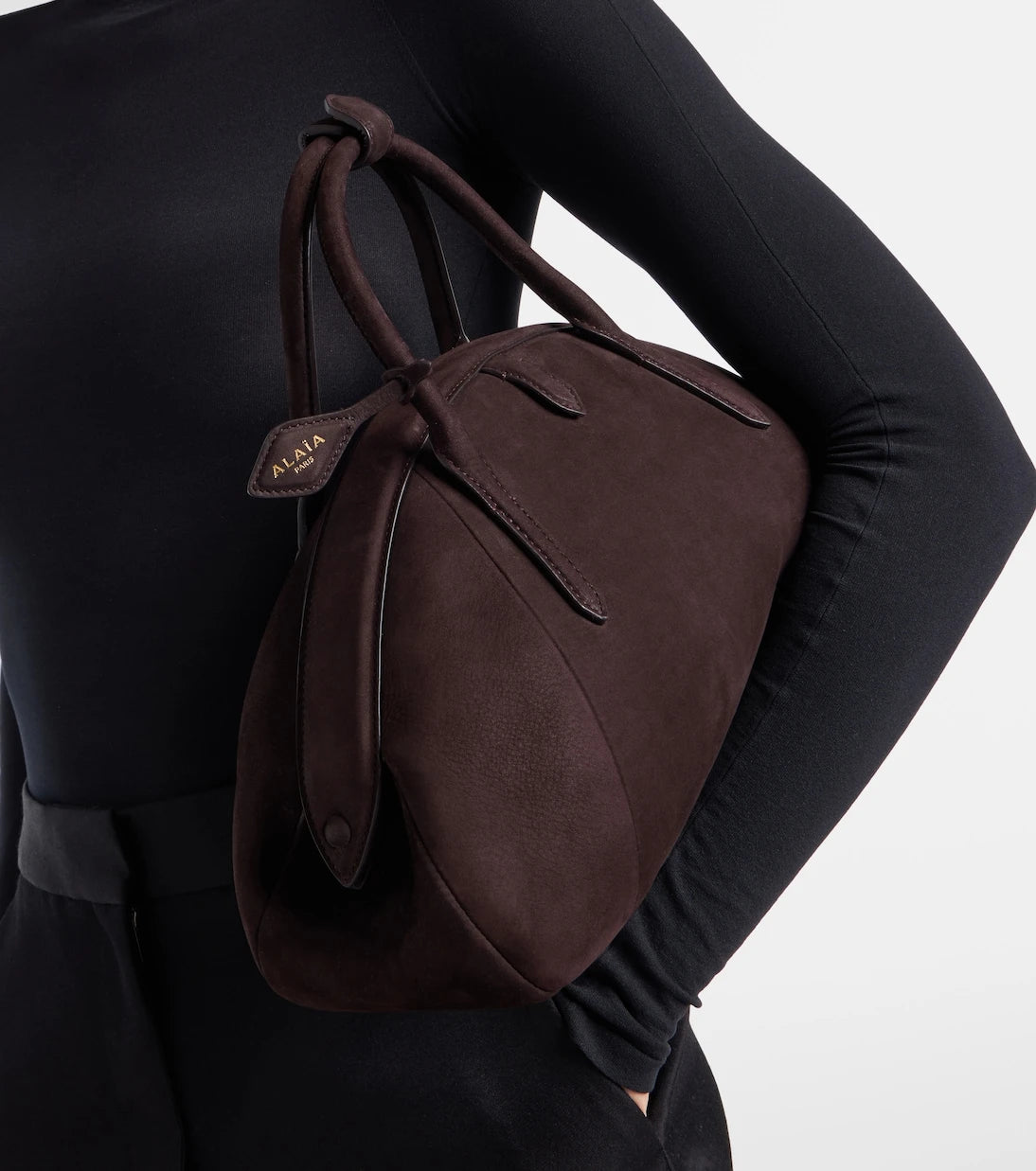 Alaïa - Purse Small suede top-handle bag