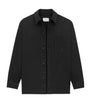 Saint Laurent Black Cotton-Linen Cassandre Overshirt