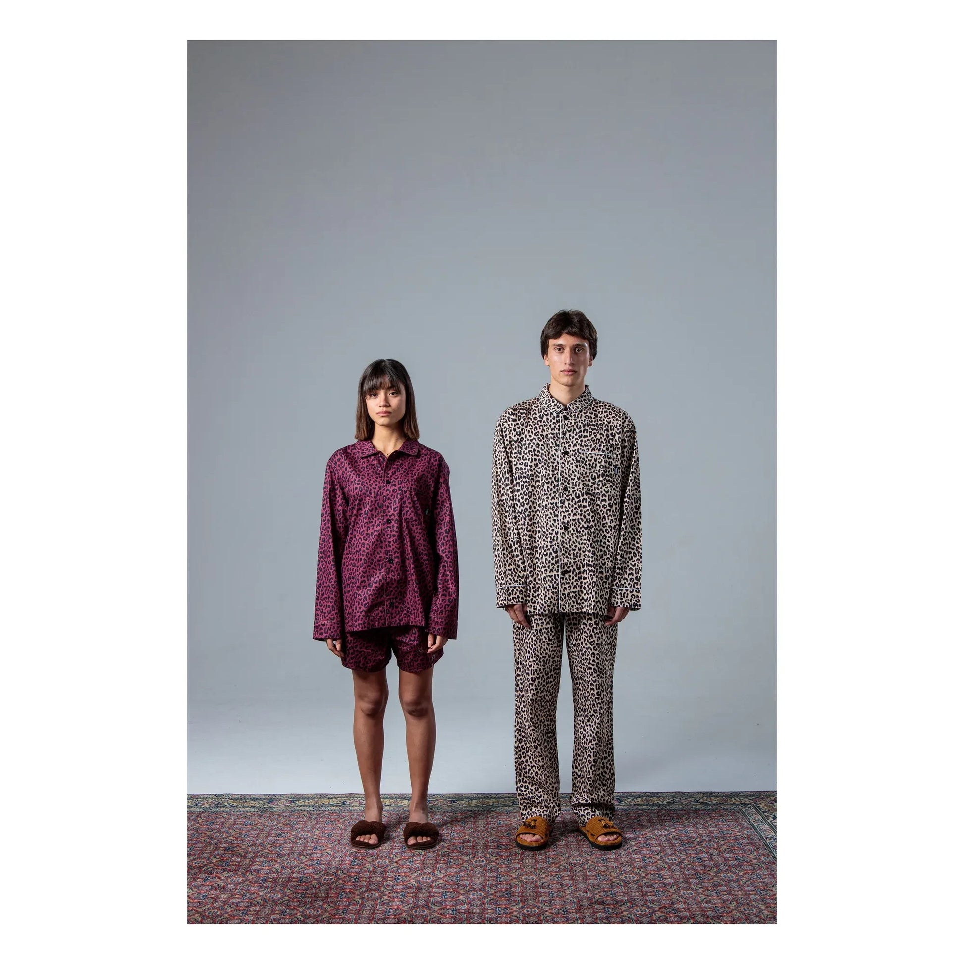 Pockies - Leopard Pyjama Shirt | Beige