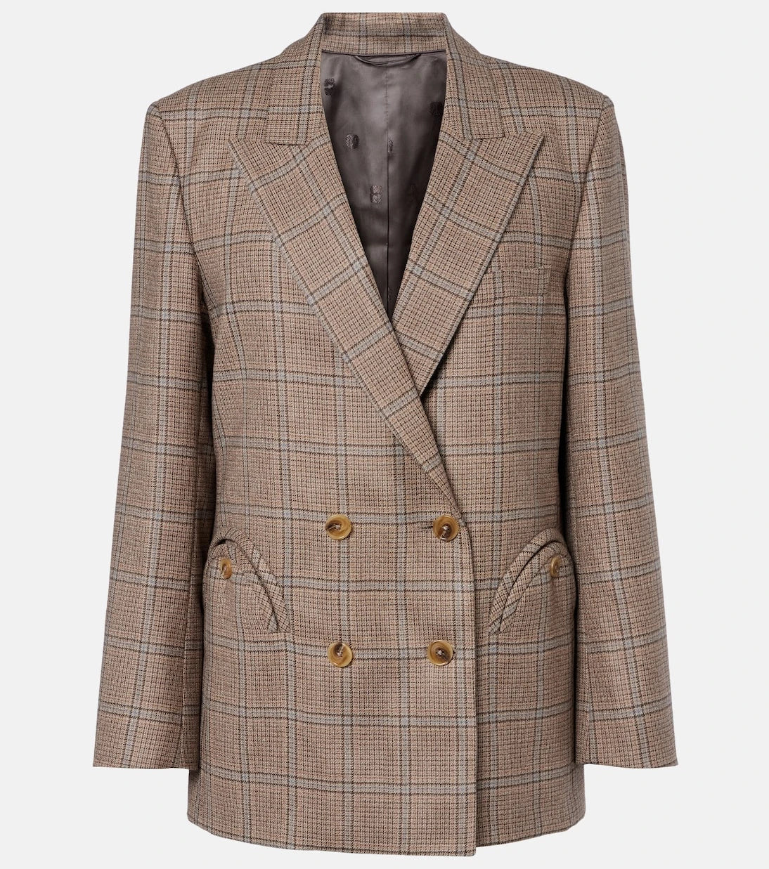 Blazé Milano - Everynight checked double-breasted wool blazer