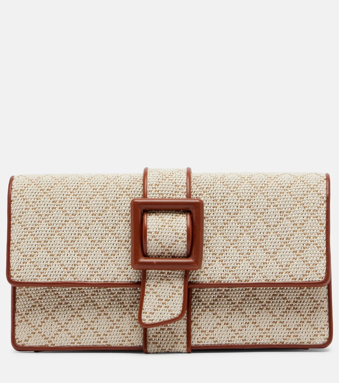 Manolo Blahnik - Maycap raffia-effect clutch