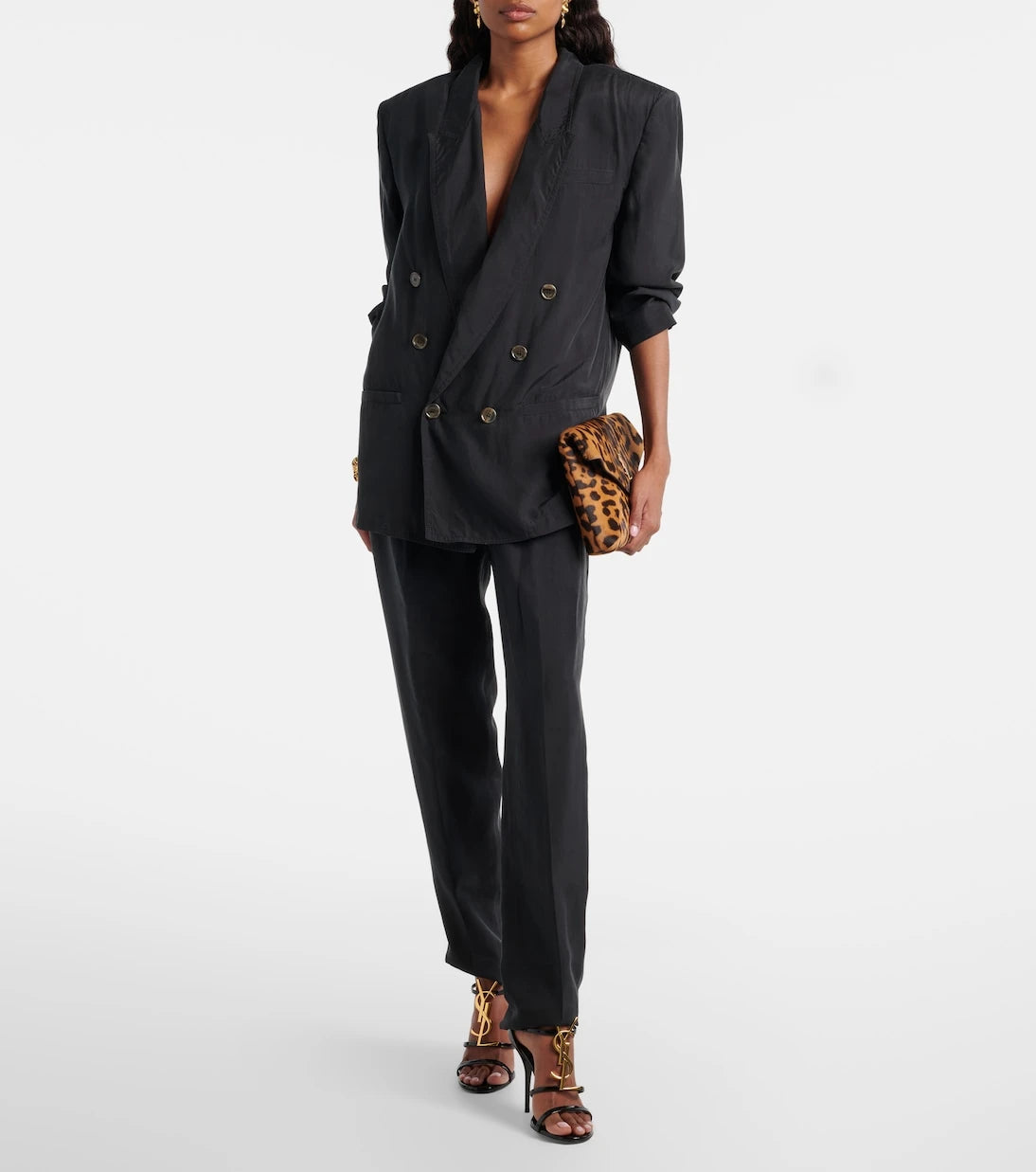 Saint Laurent - Cassandra 100 leather sandals