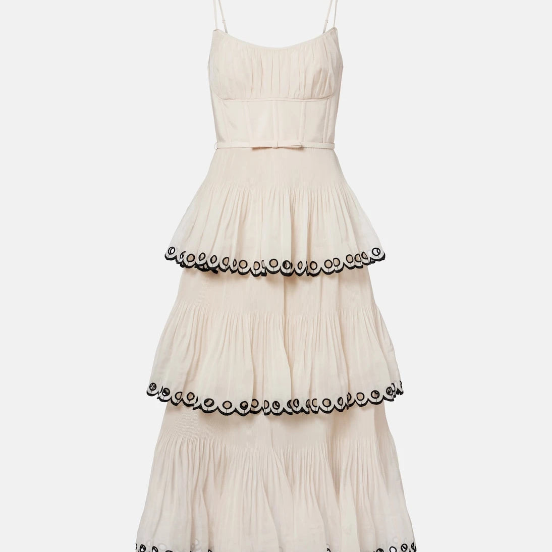 Zimmermann - Embroidered bustier dress