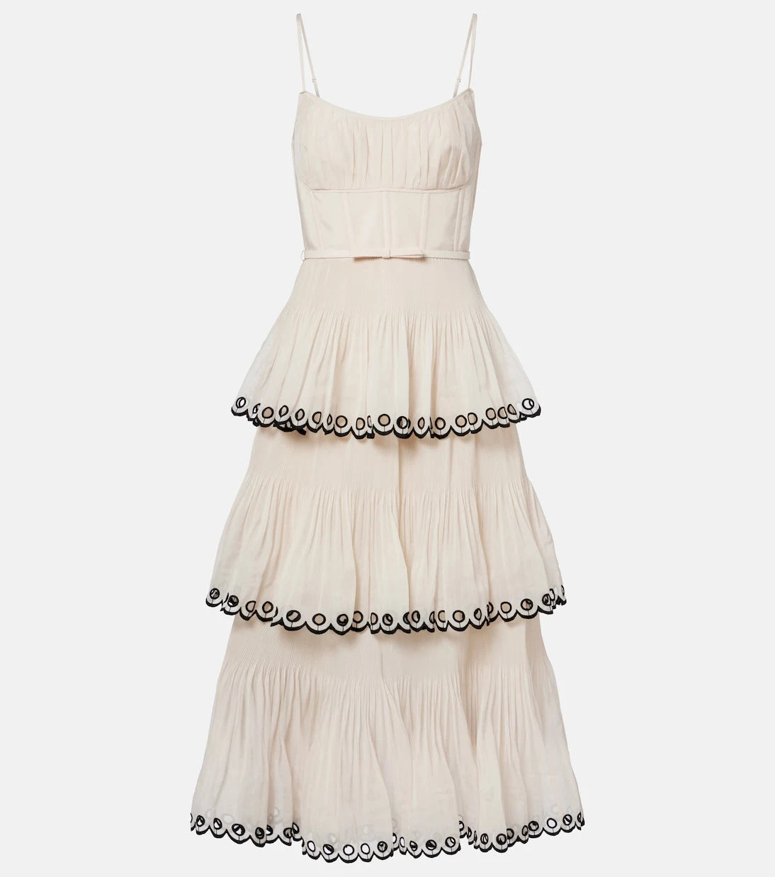 Zimmermann - Embroidered bustier dress