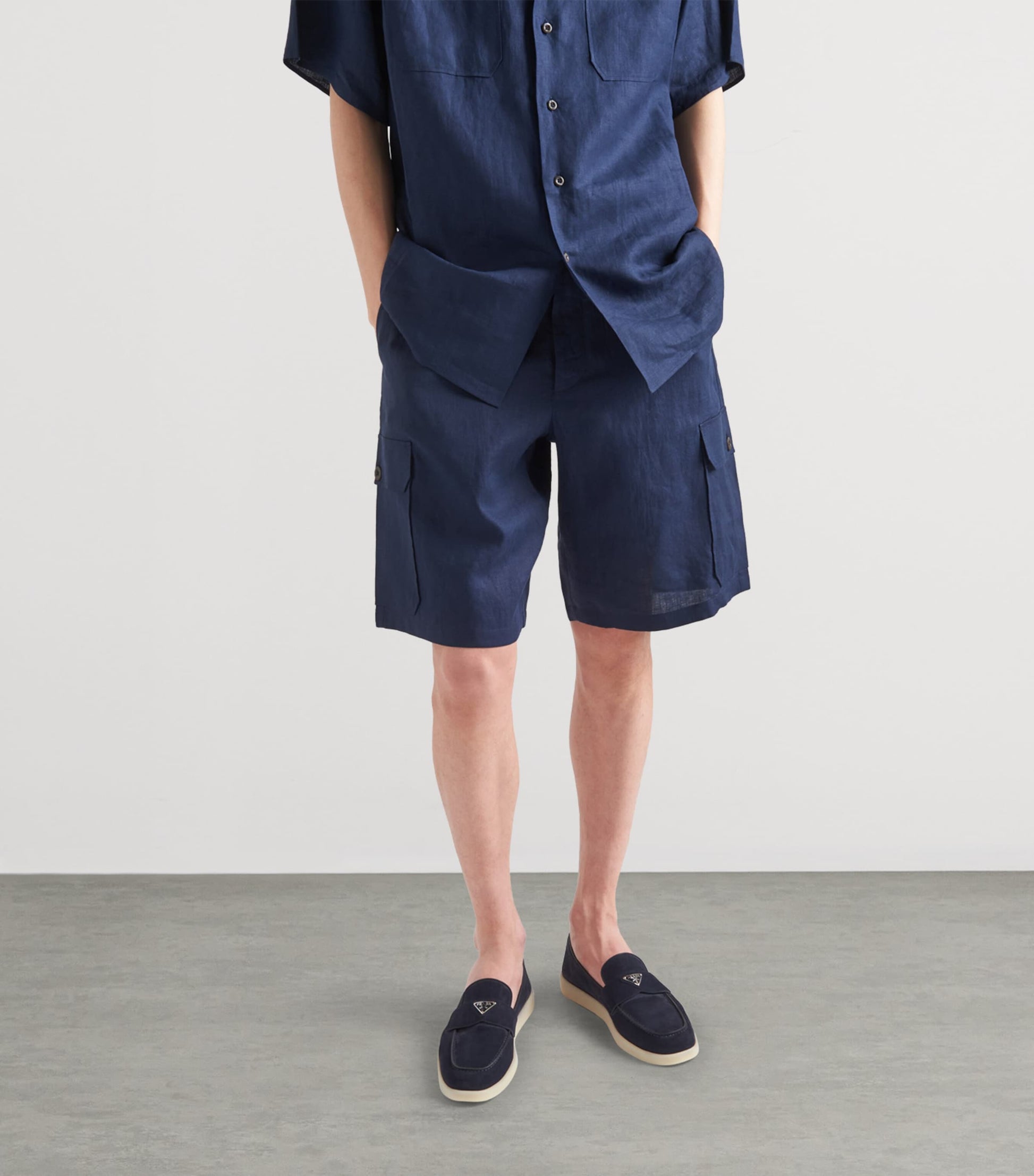 Suede Triangle Loafers