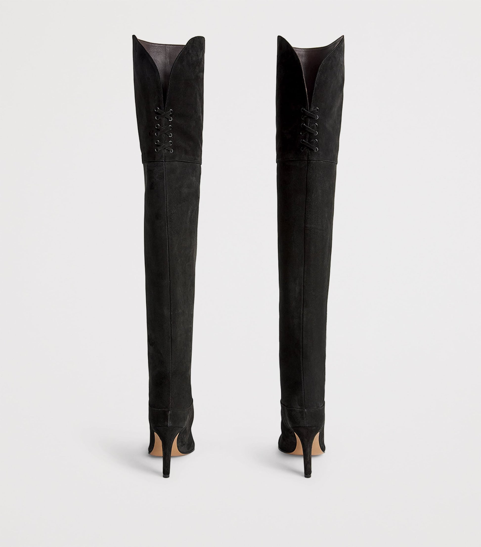 Black Suede Eve Over-The-Knee Boots 85