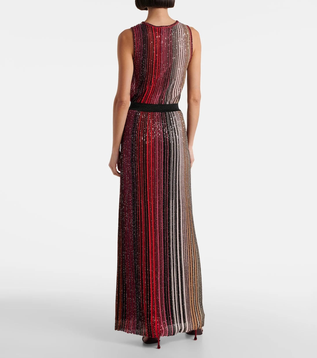 Missoni - Striped sequined lamé maxi skirt