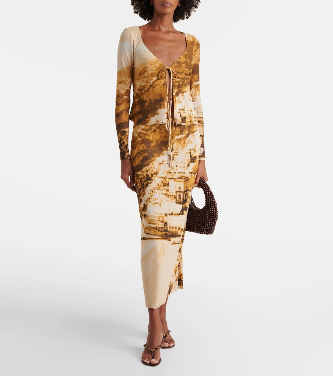 Staud - Avani printed mesh top