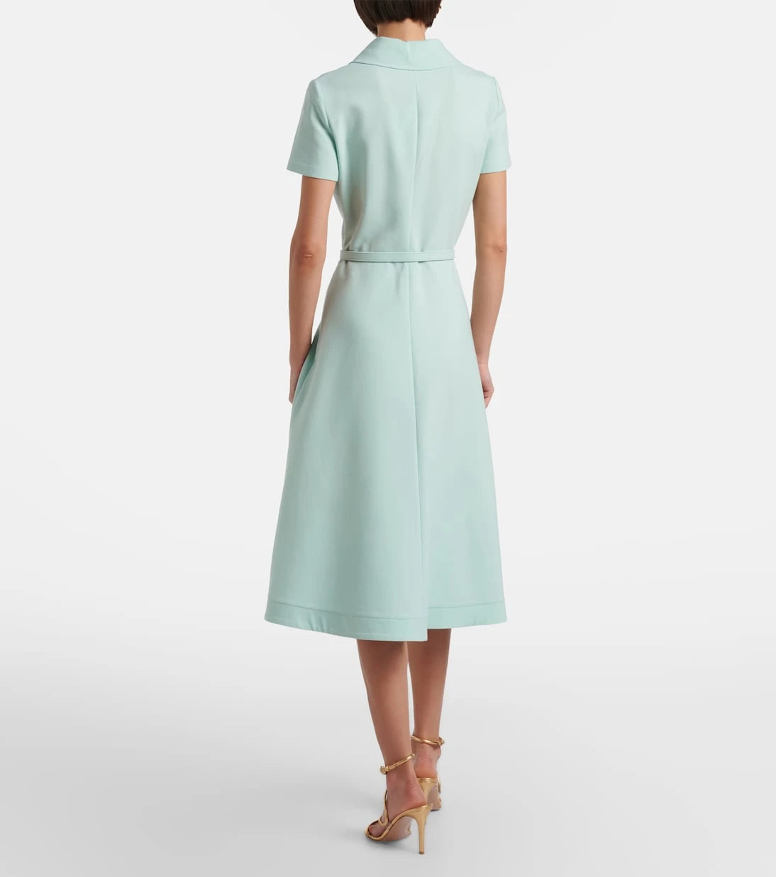 Oscar de la Renta - Belted wool-blend midi dress