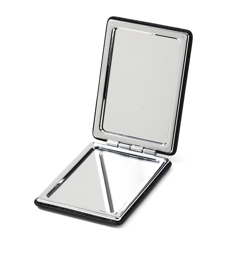 Aspinal Of London Black Leather Handbag Mirror