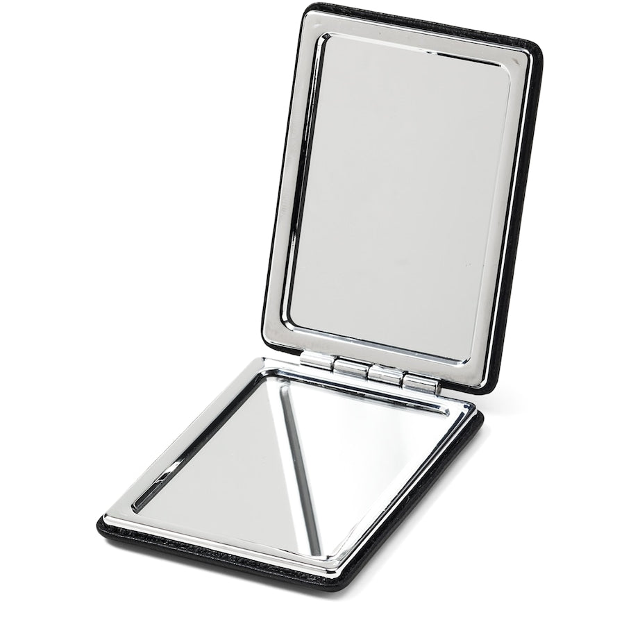 Aspinal Of London Black Leather Handbag Mirror