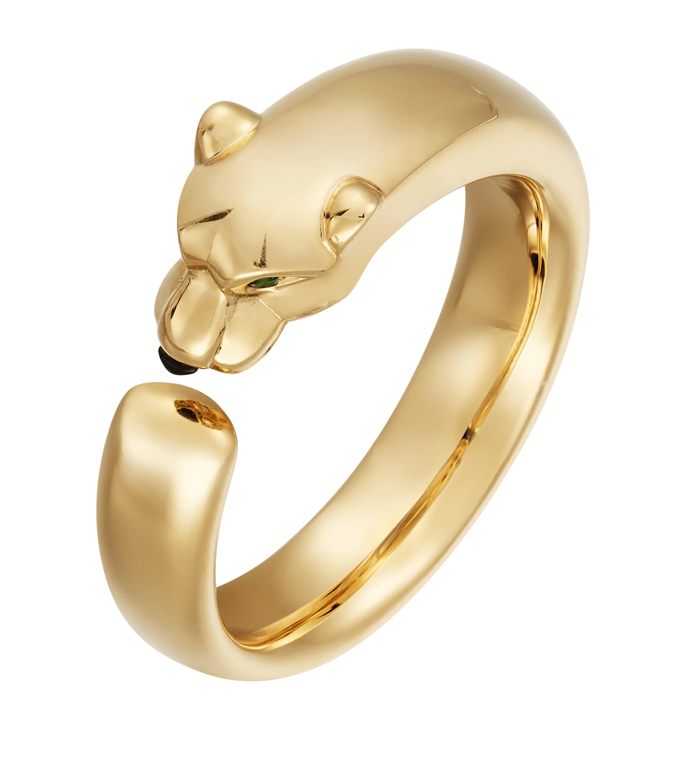 Yellow Gold, Onyx and Tsavorite Garnet Panthère de Cartier Ring