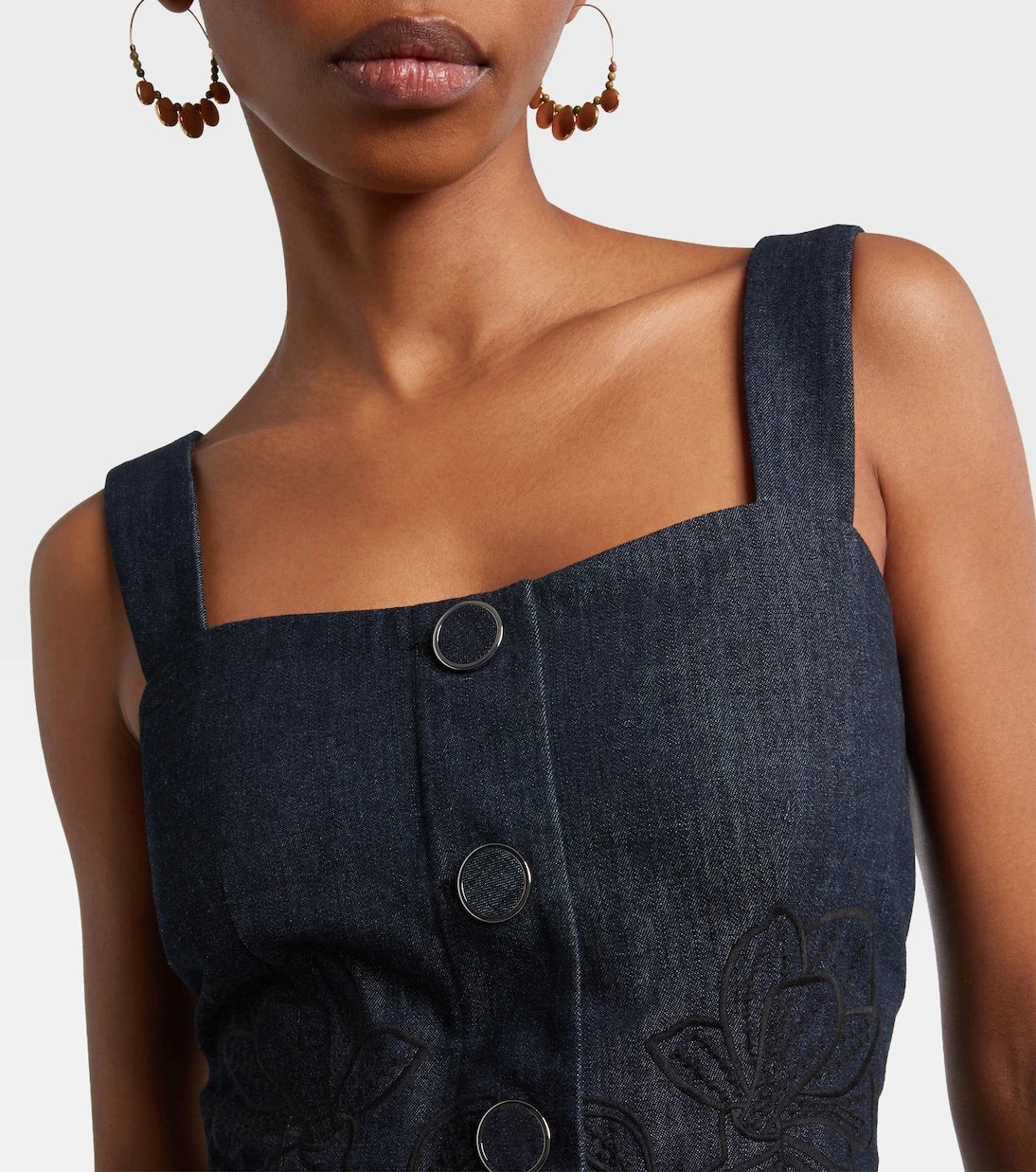 Veronica Beard - Mirielle cotton chambray top
