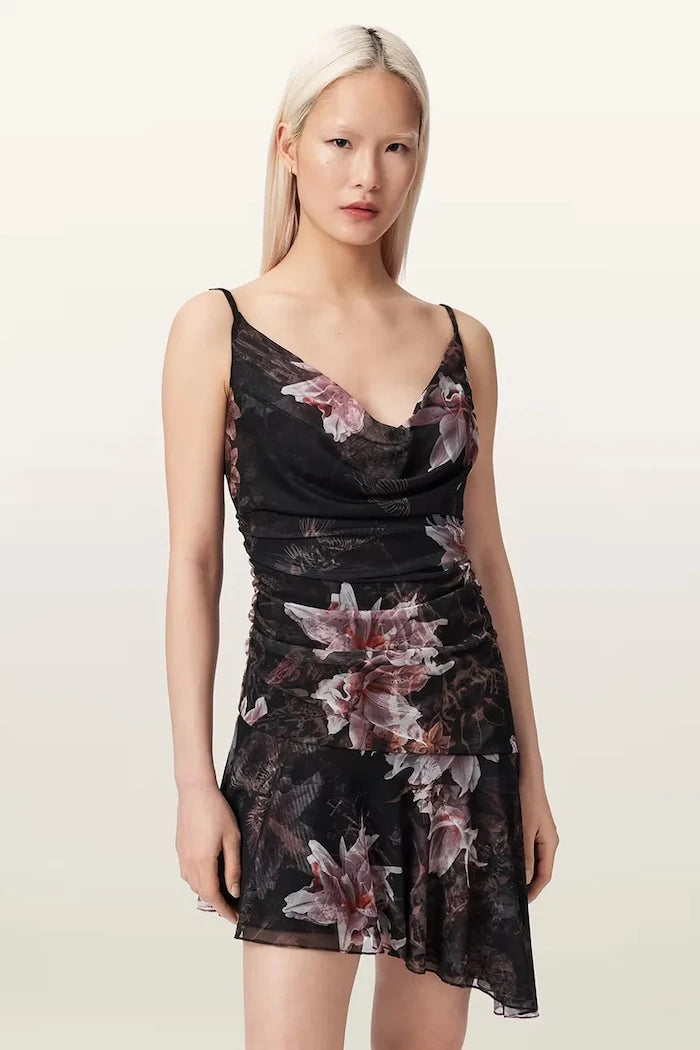 AllSaints asimetrik elbise BEA